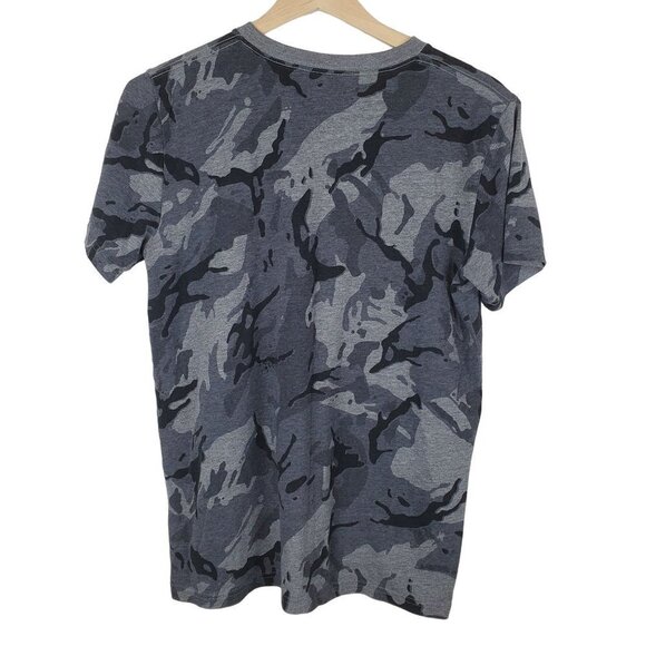 Adidas T-shirt‎ Boys Large 14-16 Gray Camo Cotton Blend Short Sleeves - Picture 2 of 7